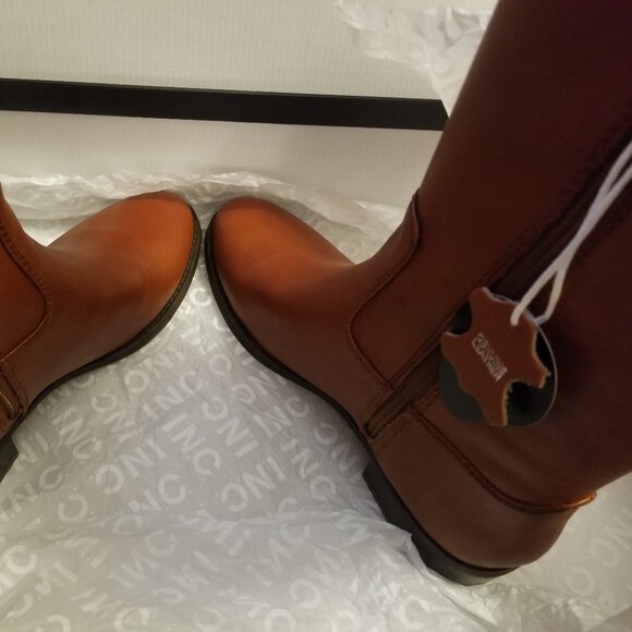 NIB I.N.C. Genuine Leather Riding Boots--Cognac (10M--Regular) - Picture 2 of 5